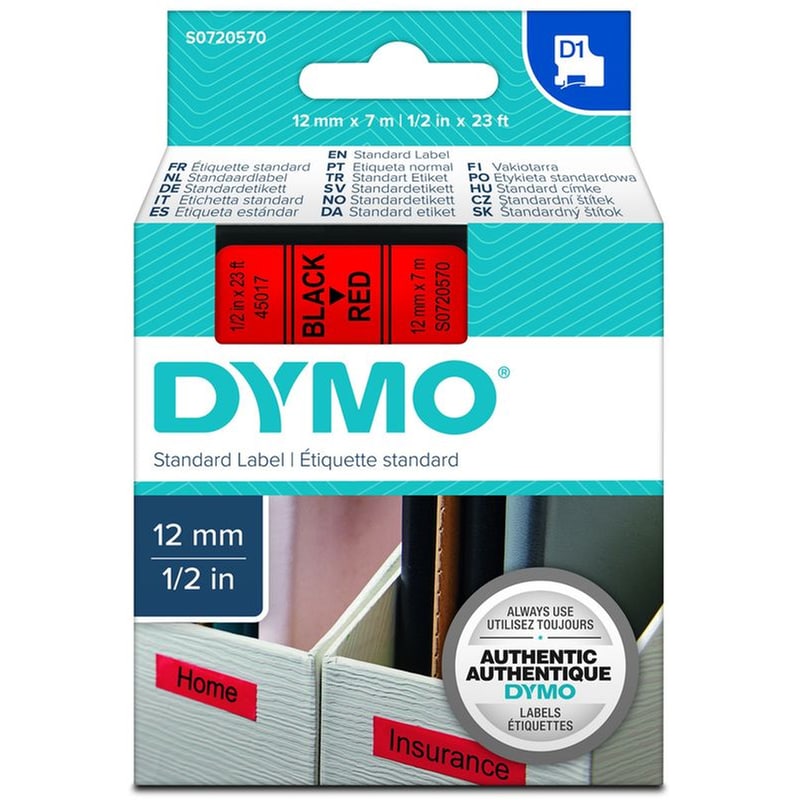 DYMO Κασέτα Ετικετογράφου Dymo S0720570 7x12mm - Κόκκινο