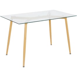 Τραπέζι Artelibre Laki Dυσικό από Μέταλλο/Γυαλί 120x90x75 cm - Φυσικό