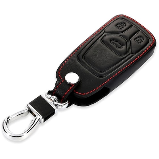 Kw Θήκη Κλειδιού Audi - Συνθετικό Δέρμα - 3 Κουμπιά - Black (44711.01) image 1