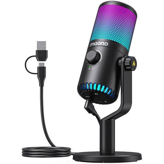 Πυκνωτικό Μικρόφωνο Maono DM30RGB - Μαύρο image 1