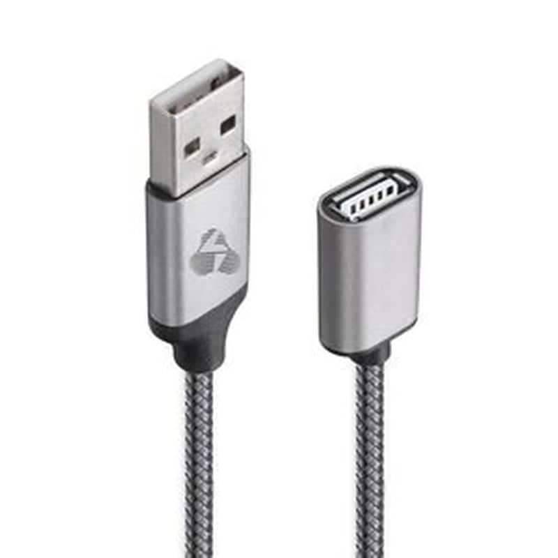 Καλώδιο δεδομένων Powertech Καλώδιο Usb (m) Σε Usb (f), Prime, 480mbps, 1.5m, Γκρι