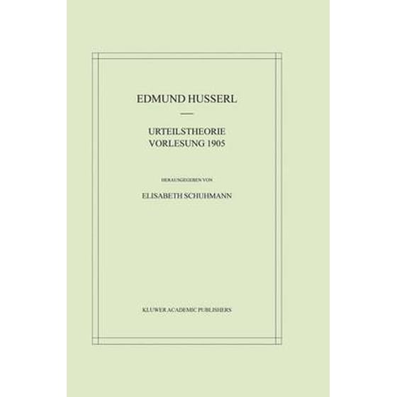 Urteilstheorie Vorlesung 1905 image 0