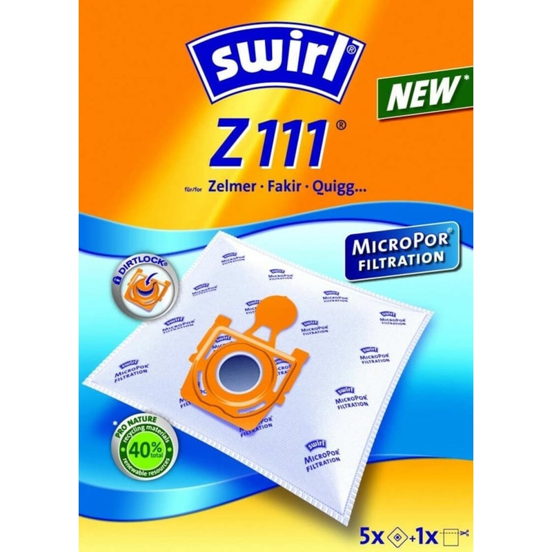 SWIRL SWIRL Z111 5 Τμχ Σακούλες Ηλεκτρικής Σκούπας