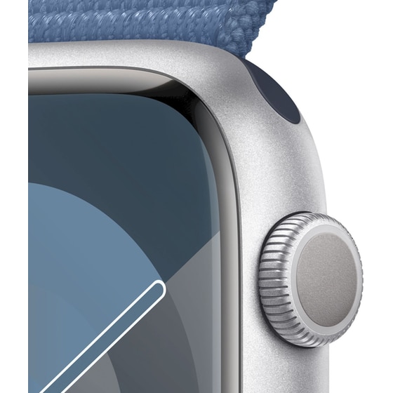 Apple Watch Series 9 Aluminium Silver GPS 45mm - Storm Blue Sport Loop image 1