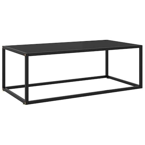 Τραπεζάκι Σαλονιού VidaXL από Ψημένο Γυαλί 100x50x35cm - Μαύρο image 0