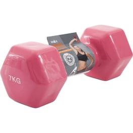Βαράκι Εξάγωνο 7kg Amila 44121 Βινυλίου από Χυτοσίδηρο - Ροζ