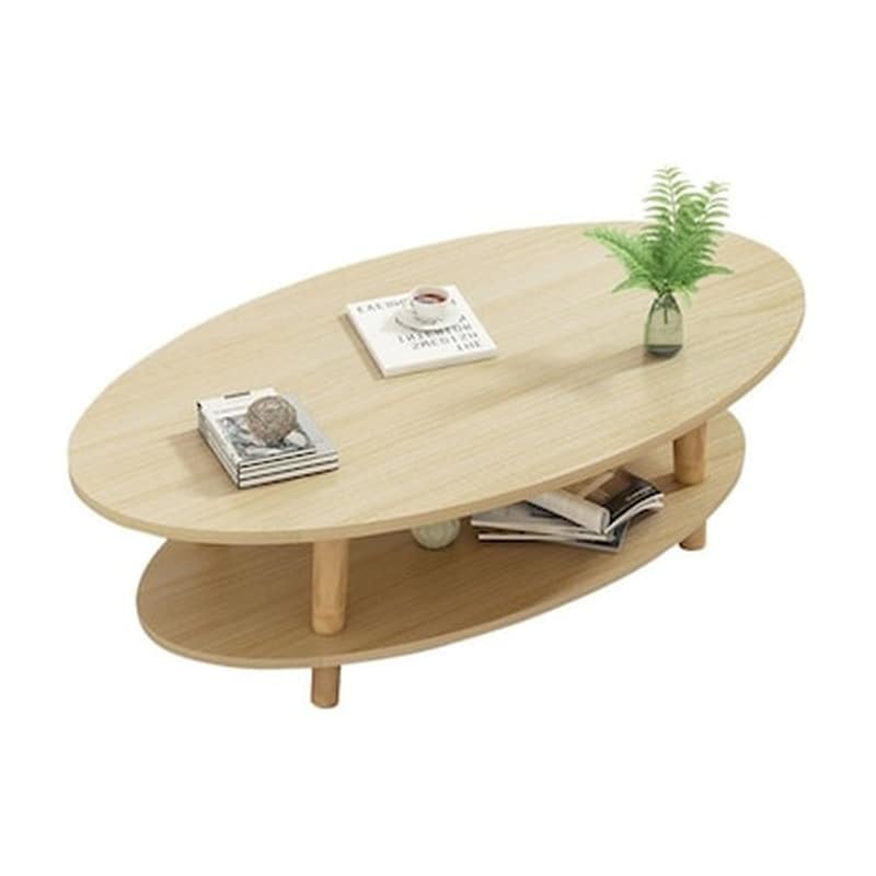 Τραπέζι Σαλονιού Woodwell Fine με Ράφι 100x50x43cm - Φυσικό WOODWELL