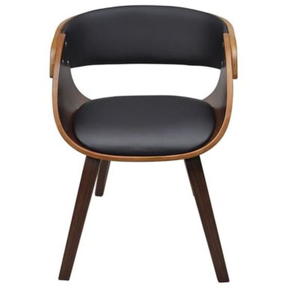 Καρέκλες Τραπεζαρίας Vidaxl από Λυγισμένο Ξύλο/Συνθετικό Δέρμα 4 Τμχ - Καφέ image 2