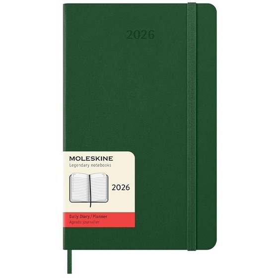 Ημερολόγιο Ημερήσιο Moleskine 2026 12Μ Large Myrtle Green Hard image 0