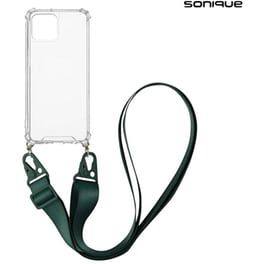 Θήκη Apple iPhone 15 - Sonique Armor Clear Με Strap - Πράσινο