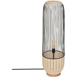 Φωτιστικό Δαπέδου Spitishop E27 Ψάθινο - Μπεζ/Μαύρο