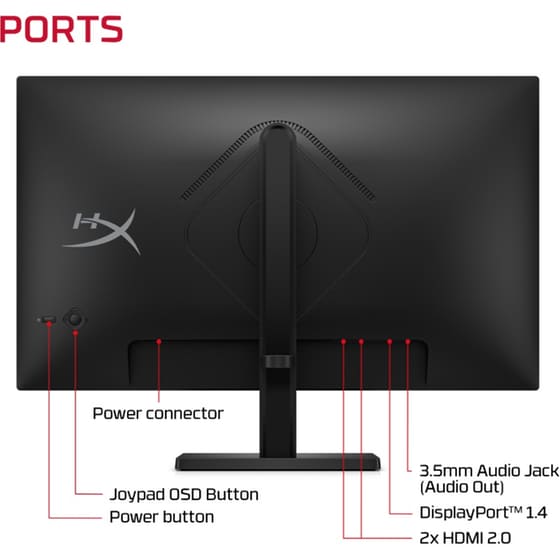 HP HyperX Omen IPS Gaming Monitor 23.8" FHD IPS Flat 180Hz 1ms image 6