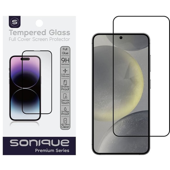 Προστατευτικό οθόνης Samsung Galaxy A36 5G/Galaxy A56 5G/Galaxy S24 FE 5G - Sonique Hardy Glass Premium Series HD Full Cover 0.33mm 9H image 0