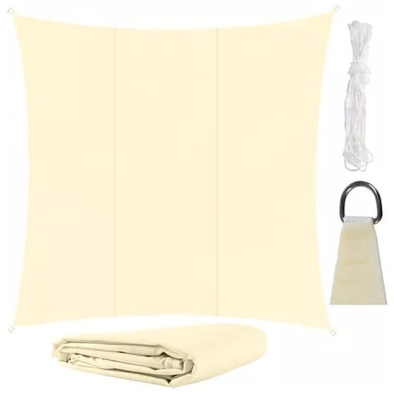 Πανί Σκίασης Αδιάβροχο Τετράγωνο Gardlov από Πολυεστέρα 3.6x3.6 m - Μπεζ image 0