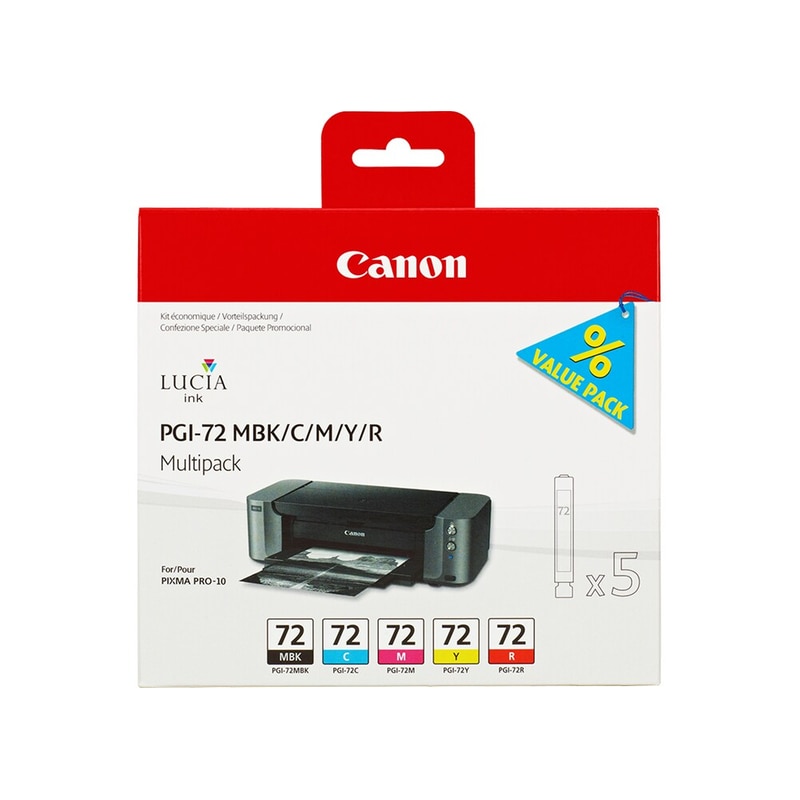 Μελάνι Canon PGI-72 MBK/C/M/Y/R 5 Ink Multipack (6402B009)