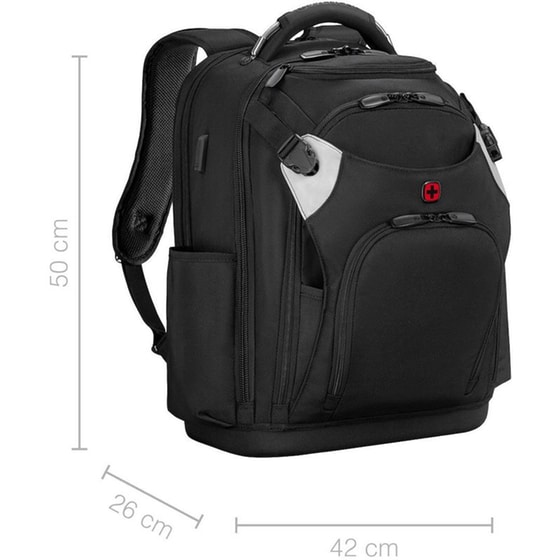 Τσάντα Laptop Wenger 653722 Πλάτης 17" - Μαύρο image 9