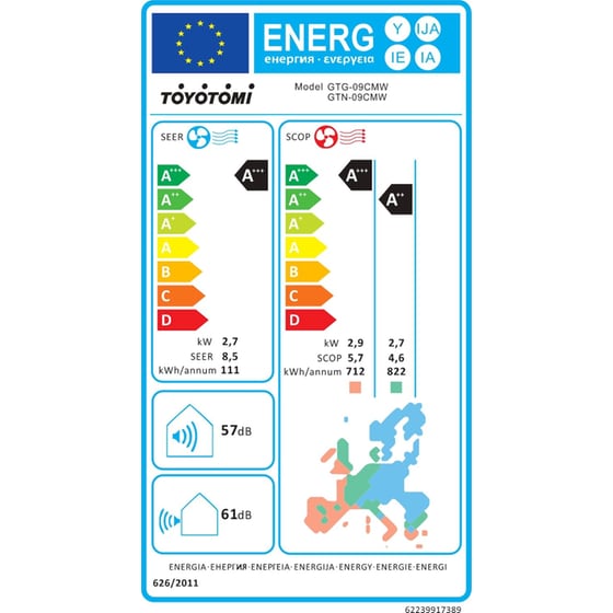 TOYOTOMI Gosai Whisper White GTN/GTG-09CMW 09.000 BTU A+++/A+++ με Ιονιστή & WiFi Κλιματιστικό Inverter image 4