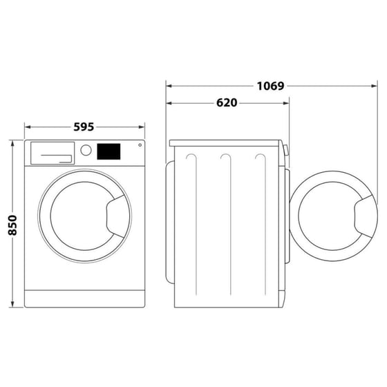 INDESIT BDE 107436 WKV EE 10kg/7kg 1.400 Στροφές Λευκό Πλυντήριο Στεγνωτήριο image 7