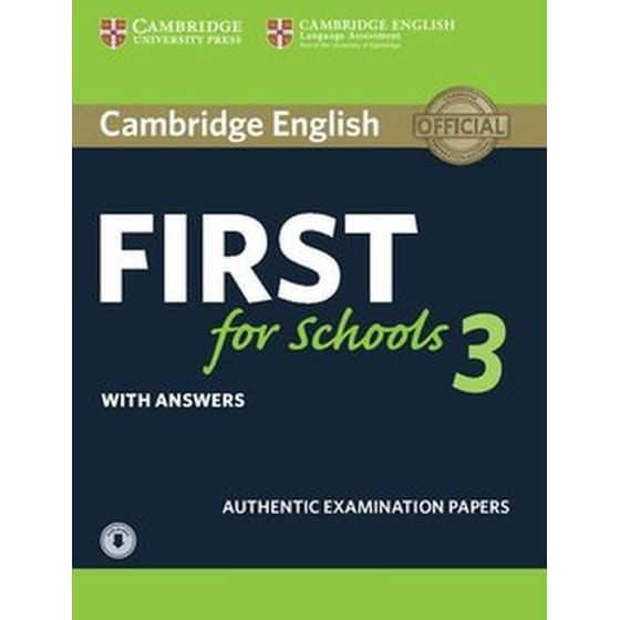 Cambridge English First for Schools 3 Student's Book with Answers with Audio image 0