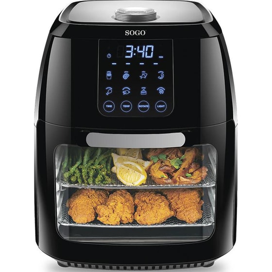 SOGO FRE-SS-10465 με Πόρτα 1400 W 6 L Μαύρο Φριτέζα Αέρος image 0