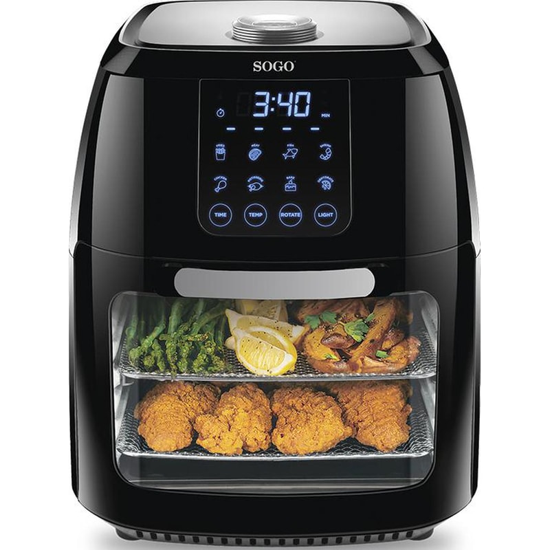 SOGO FRE-SS-10465 με Πόρτα 1400 W 6 L Μαύρο Φριτέζα Αέρος