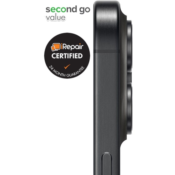 Μεταχειρισμένο Apple iPhone 15 Pro 256GB Black Titanium second go value Certified by iRepair image 3