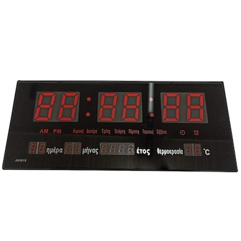 Ψηφιακή Πινακίδα – Ρολόι Τοίχου Με Θερμόμετρο Και Ημερομηνία