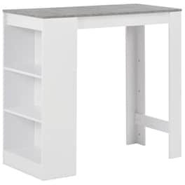 Τραπέζι Μπαρ Vidaxl Με Ράφια 110x50x103 cm -  Λευκό/Γκρι