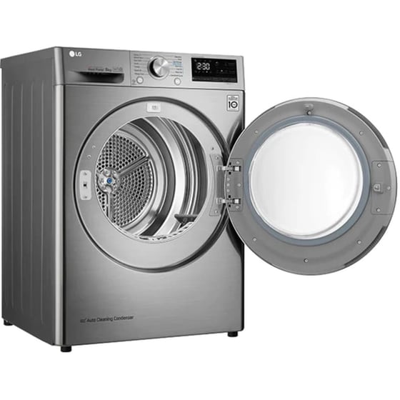 LG RC80V9EV2W 8 kg A+++ με Αντλία Θερμότητας, Αναστρέψιμη πόρτα και Wi-Fi Inox Στεγνωτήριο Ρούχων image 5