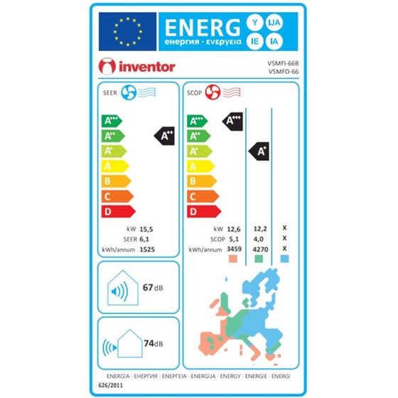 INVENTOR V5MFI-66B/V5MFO-66 Κλιματιστικό Ντουλάπα Inverter 55.000 BTU A++/A+++ image 4