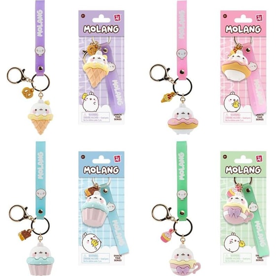 Φιγούρα Yume Molang Snack Time Keychain Blind Box - Τυχαία Επιλογή image 0