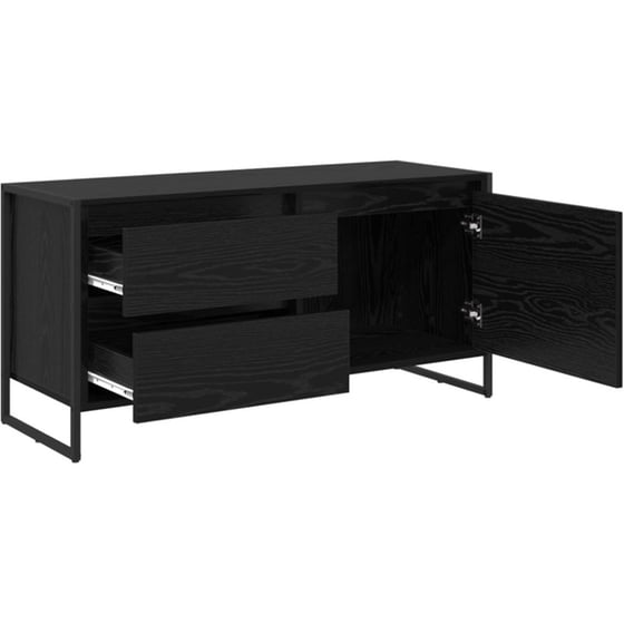 Έπιπλο Τηλεόρασης VidaXL 100 x 36 x 49,5 cm - Μαύρη Οξιά image 4