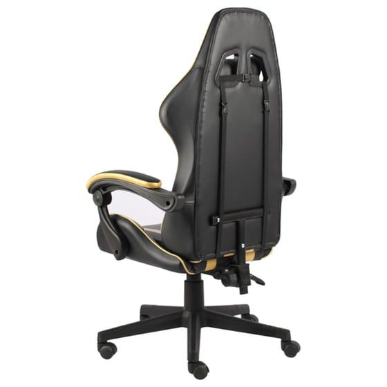 Gaming Καρέκλα Racing VidaXL Συνθετικό Δέρμα - Χρυσό/Μαύρη image 3
