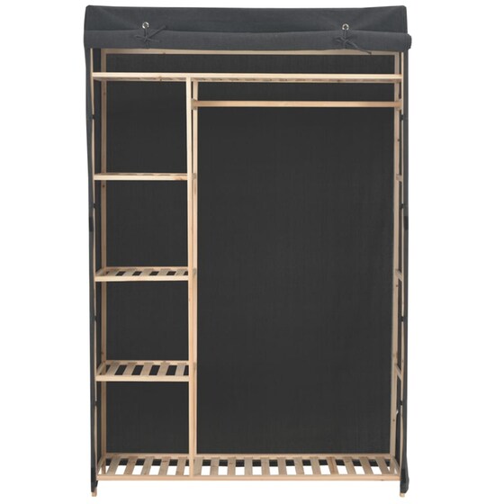 Ντουλάπα Vidaxl με 5 Ράφια Υφασμάτινη 110x40x170 cm - Γκρι image 2