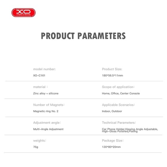 Βάση Στήριξης Αυτοκινήτου XO C161 - Dark Grey image 3