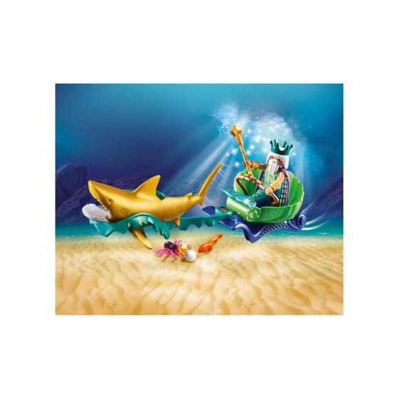 PLAYMOBIL® Magic Βασιλιάς Της Θάλασσας με Άμαξα Καρχαρία (70097) image 2