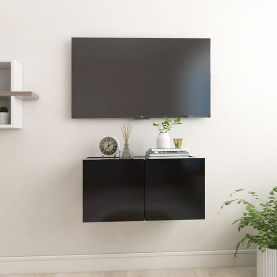 Έπιπλο Τηλεόρασης VidaXL από Μοριοσανίδα 60x30x30cm - Μαύρο image 2