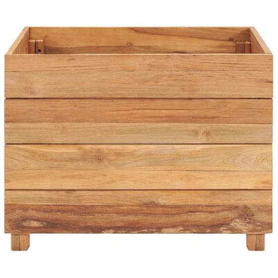 Vidaxl Ζαρντινιέρα 50x40x38 Εκ. Από Ανακυκλωμένο Ξύλο Teak Και Ατσάλι image 3