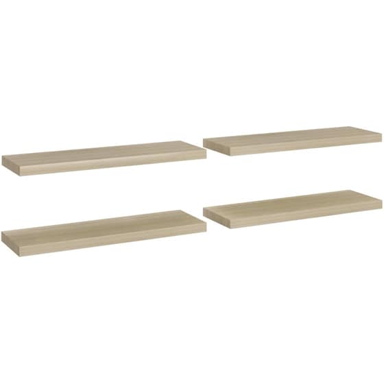 Ράφια Τοίχου VidaXL από MDF 80x23.5x3.8 cm 4 Τμχ - Δρυς image 0