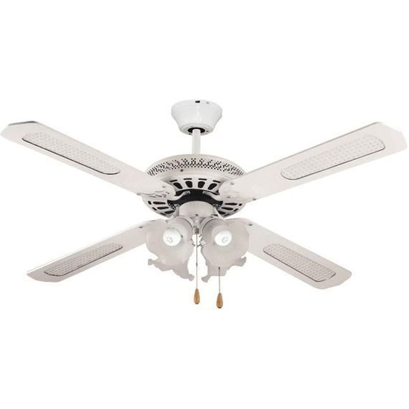 ΕUROLAMP 147-29003 Ανεμιστήρας Οροφής Τετράφωτος 130εκ. 70W Λευκό