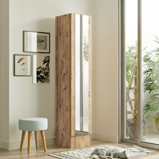 Έπιπλο Εισόδου 24Mall Spazio από Μοριοσανίδα 35.5x35.5x180 cm - Καφέ image 2