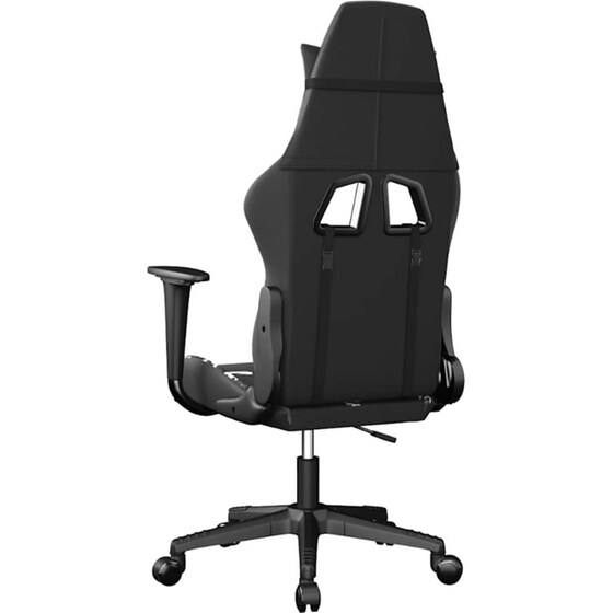 Καρέκλα Gaming VIDAXL 345433 με Ρυθμιζόμενα Μπράτσα από Τεχνητό Δέρμα - Μαύρο image 4