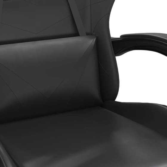 Καρέκλα Gaming VIDAXL 3143862 με Υποπόδιο από Τεχνητό Δέρμα - Μαύρη image 4