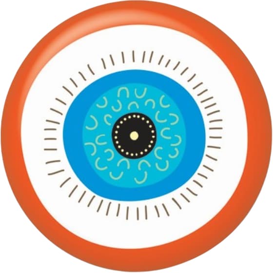 Μαγνήτης GNF Γούρι Μάτι Πορτοκαλί Γαλάζιο image 0