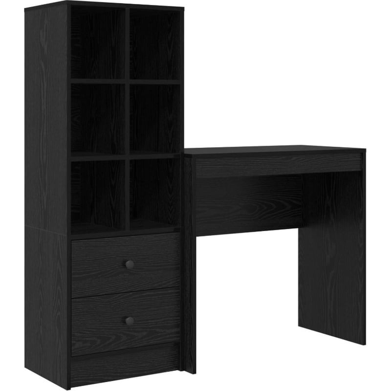 Γραφείο VidaXL 125,5x40x127 cm - Μαύρη Οξιά (2 τεμ.)