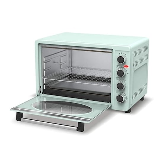 Ηλεκτρικός Retro Φούρνος Grill 45l 2000w Με Ταψί, Πιρούνα Σε Απόχρωση τιρκουάζ, Turbotronic Tt-ev45r image 2