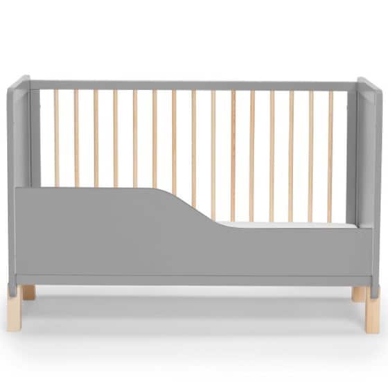 Βρεφικό Κρεβάτι Kinderkraft Nico Grey από Ξύλο - Γκρι image 3