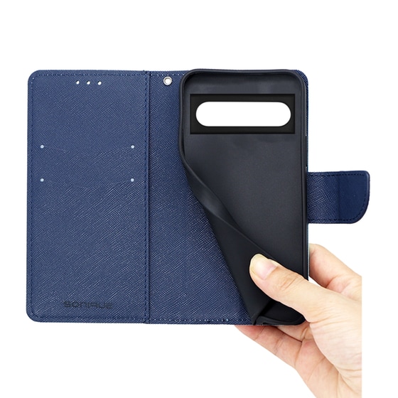 Θήκη Google Pixel 7 Pro - Sonique Trend Book - Σιέλ Σκούρο Μπλε image 3