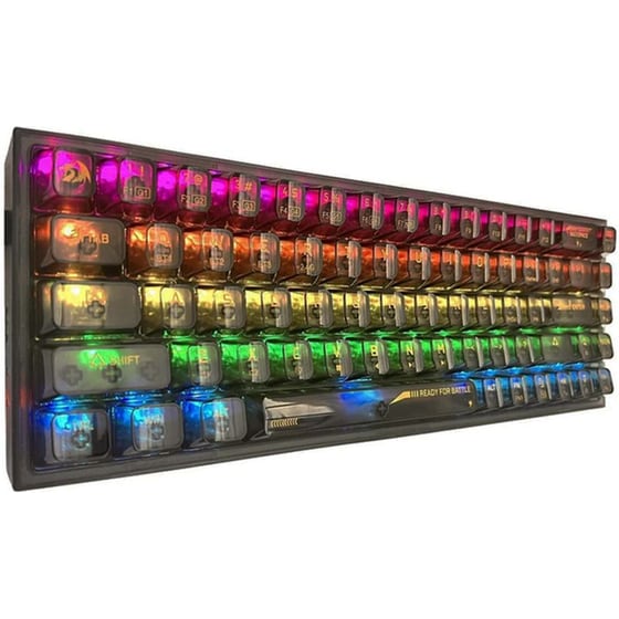 Redragon K631CTB Gaming Μηχανικό Ασύρματο 2.4 GHz/Bluetooth Πληκτρολόγιο RGB Καφέ (US) image 2