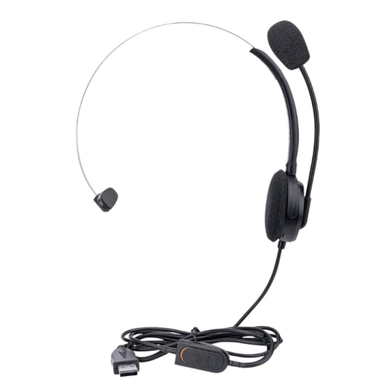 Ακουστικά Headset Manhattan Mono με Μικρόφωνο Ακουστικά Κεφαλής Μαύρο image 3